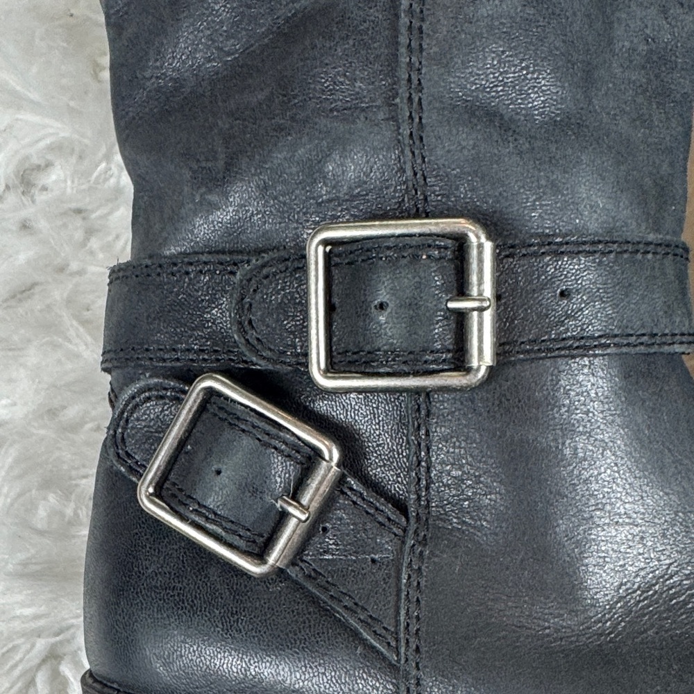 Lucky Brand Black Leather Riding Boots size 7.5M - Picture 5 of 10